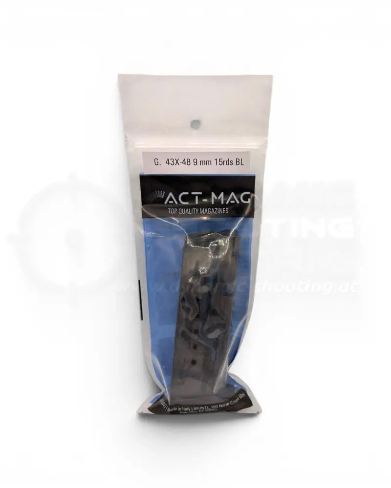 15 Schuss Magazin aus Stahl von ACT-Mag passend für die Glock 43X und Glock 48