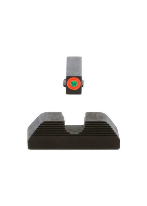 Tritium Visierung mit orangem Korn und U Notch Kimme für Glock Pistolen von Ameriglo