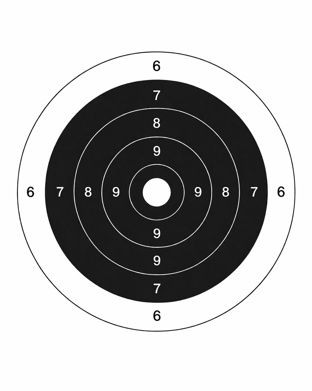 Dynamic Shooting Austria DSA Classic Target Zielscheibe / Einsteckscheibe (26x26cm)