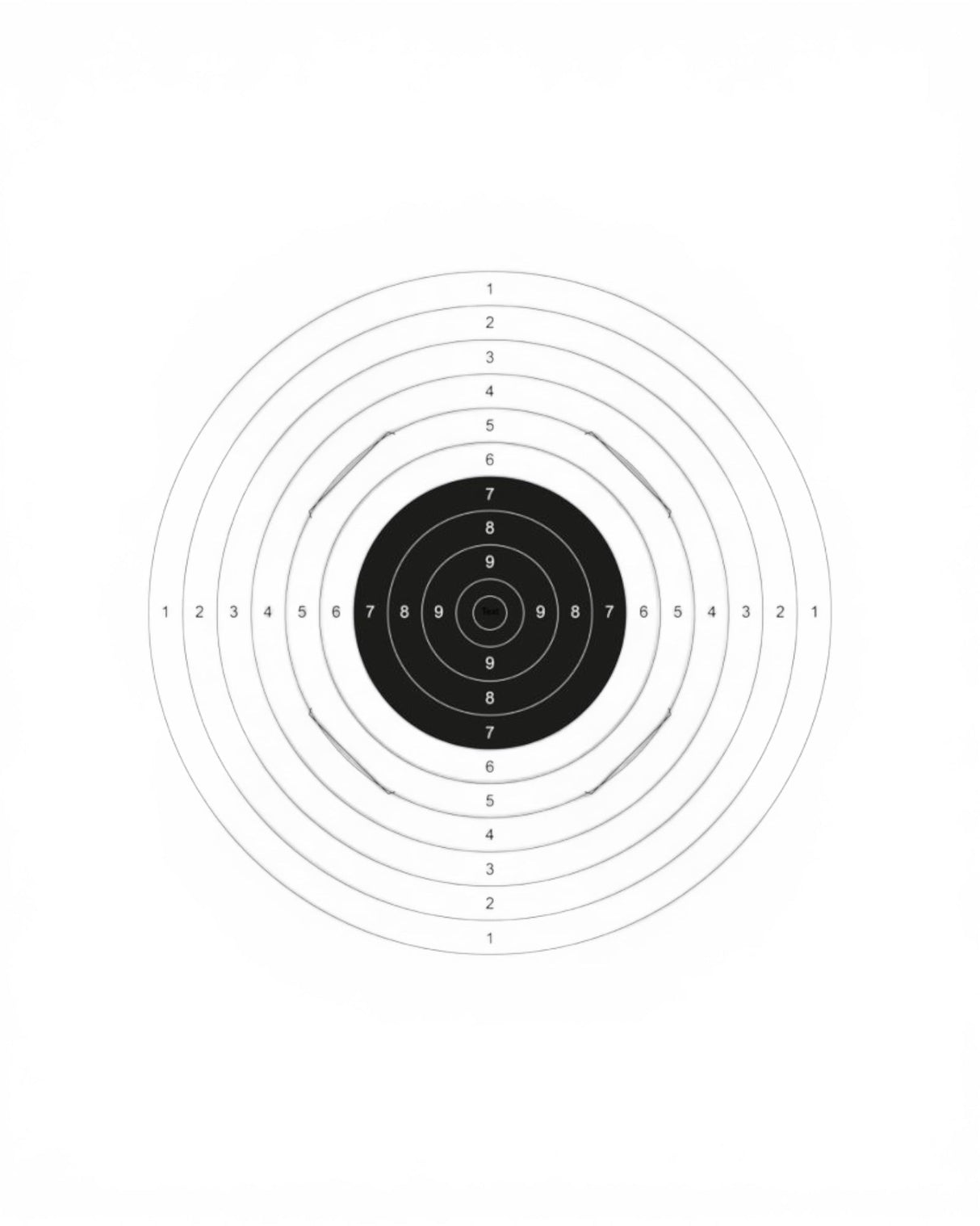 Dynamic Shooting Austria DSA Standard Target Zielscheibe XLS (52x55cm)