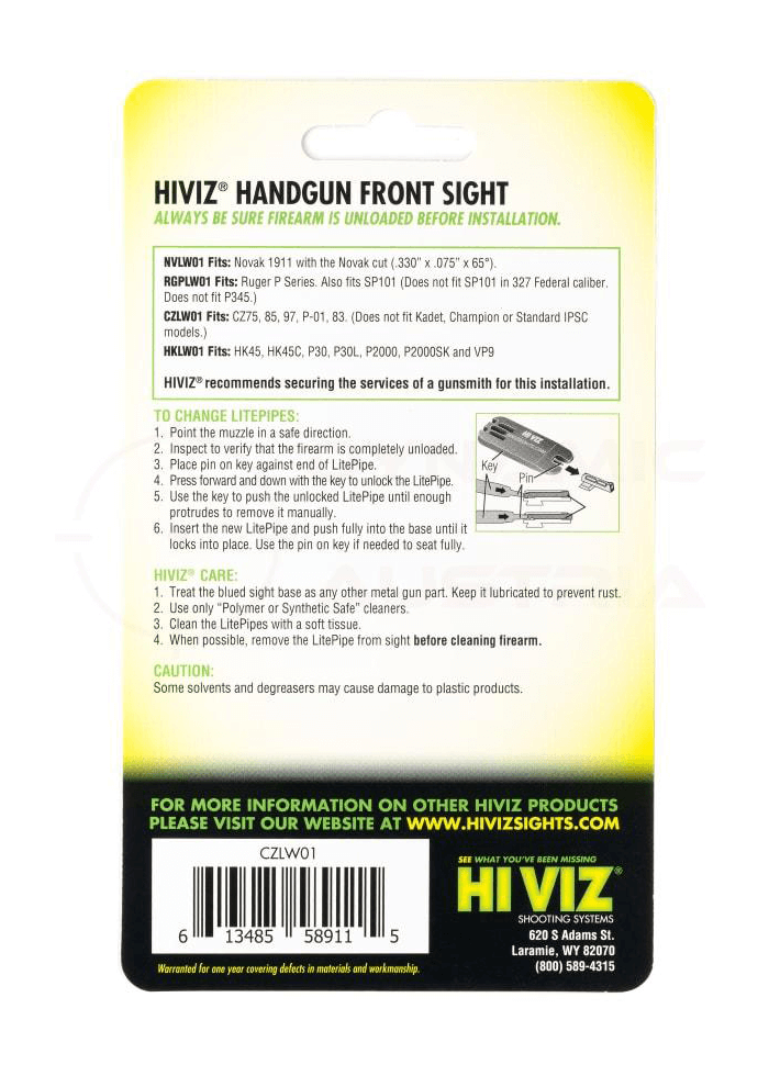 HIVIZ Litewave Fiber Optic Korn für CZ 75 und CZ P01