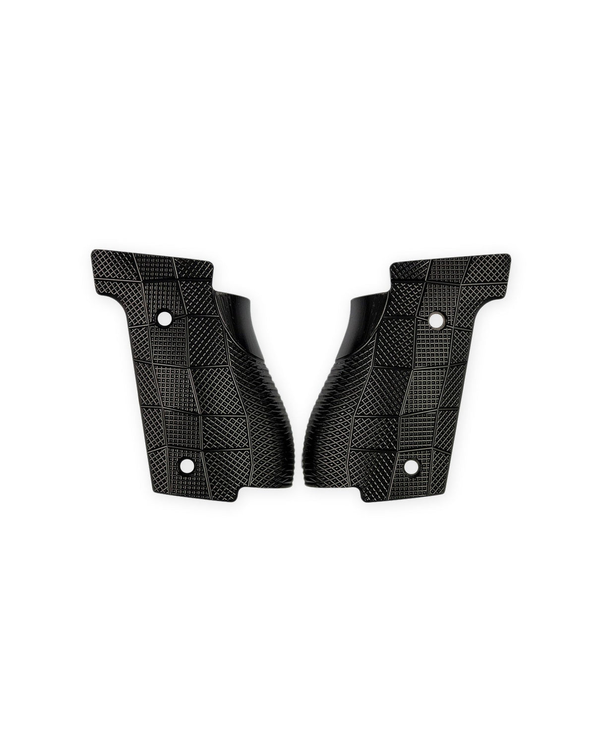 LOK Grips GridLOK Thin Griffschalen aus Aluminium für Walther PDP Steel Frame Full Size in Schwarz – Paar mit aggressiver Kreuzschraffur-Textur