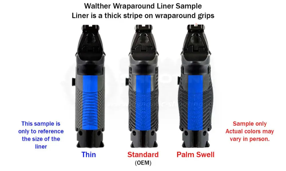 Walther PDP Steel Frame LOK Grips Bogie Groeßenvergleich