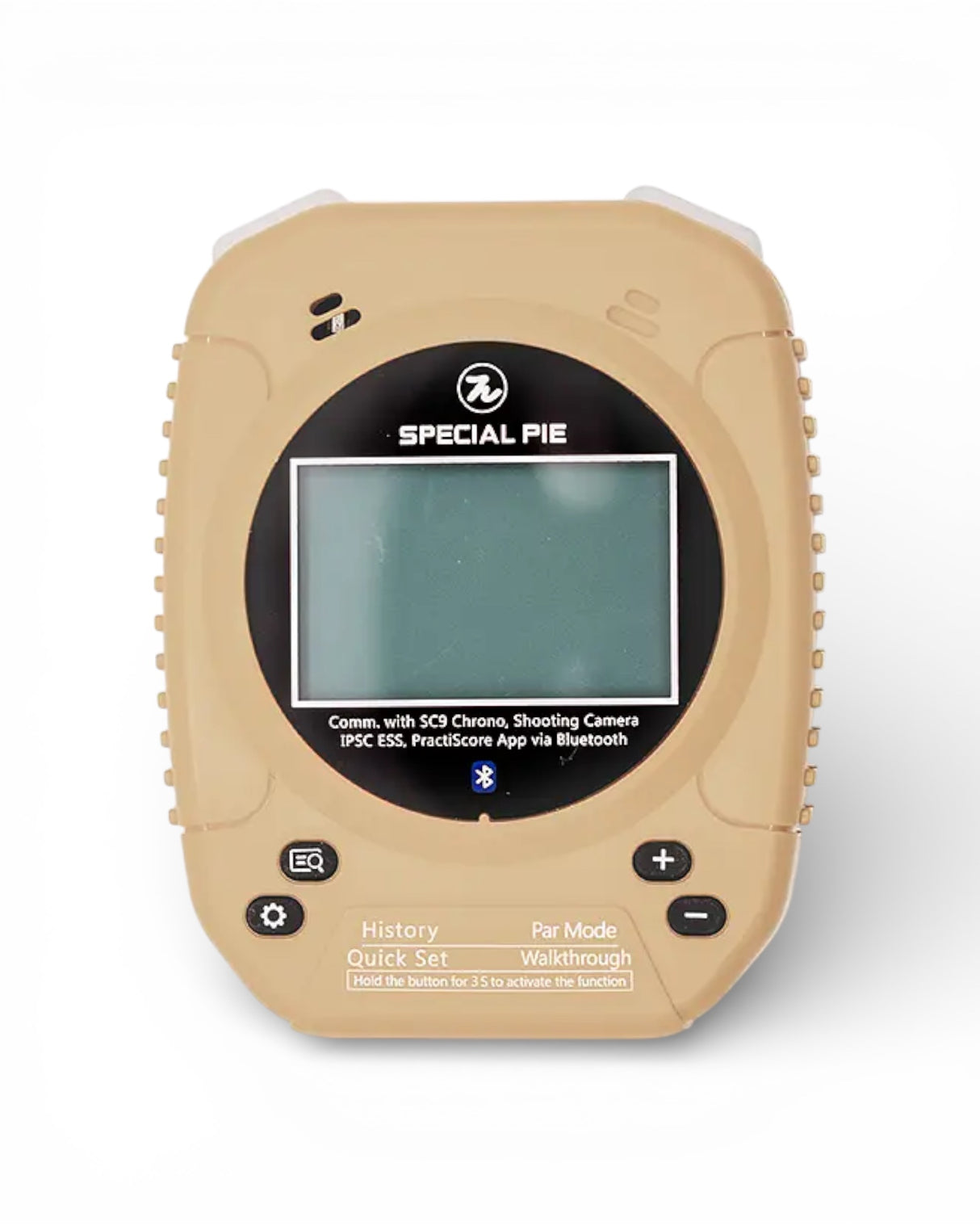 IPSC Shot Timer Special Pie Gen 2 (M1A2+) Frontansicht Farbe Khaki