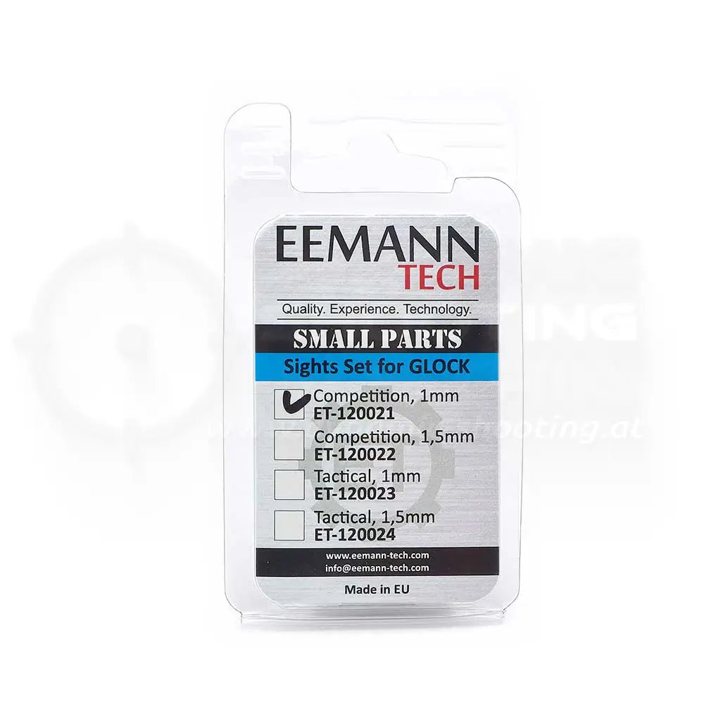 Competition Fiberglas Visierung Glock Pistolen von Eemann Tech mit rotem Korn