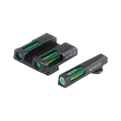 HiViz Glock Tritium Visier Litewave H3 mit grüner Kimme und Korn