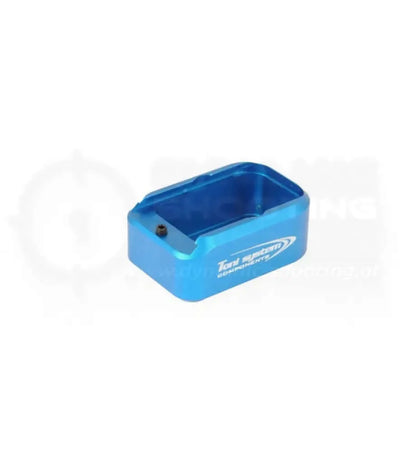 Glock +2 Magazinboden Aluminium für IPSC Standard Box von Toni System in blau