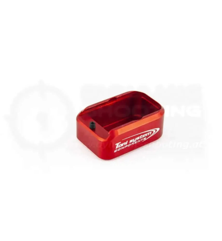 Glock +2 Magazinboden Aluminium für IPSC Standard Box von Toni System in rot