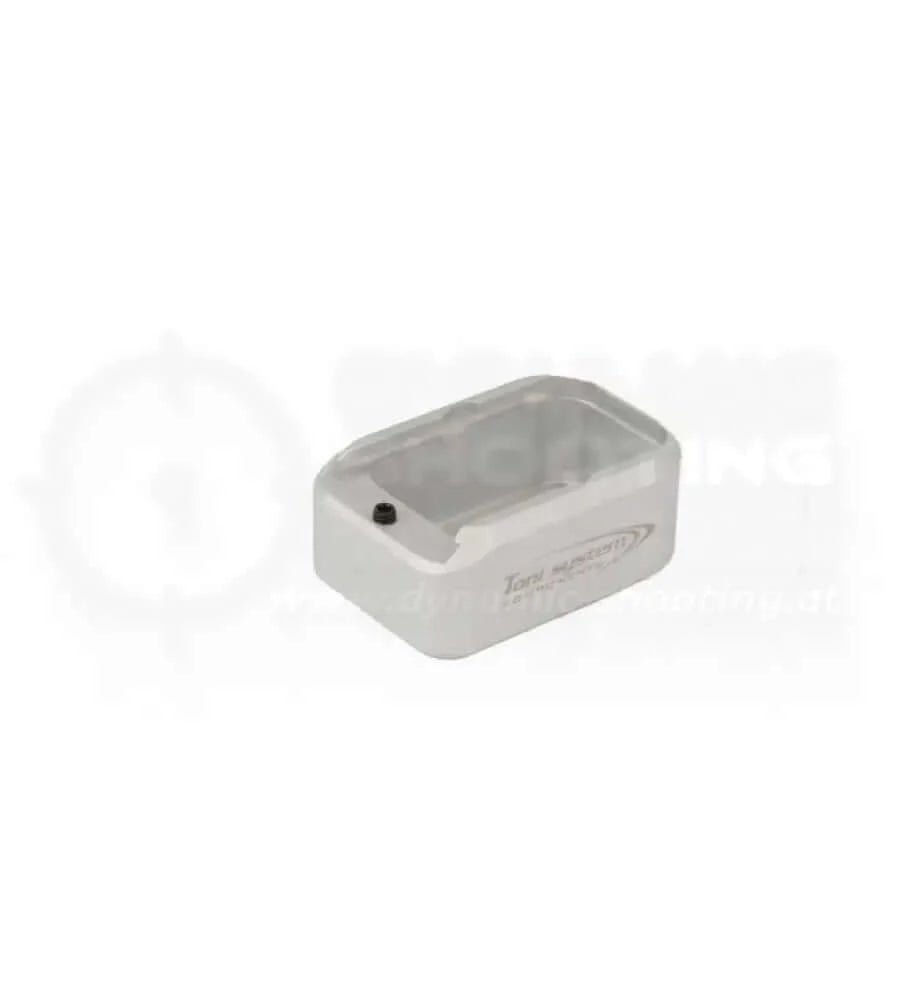 Glock +2 Magazinboden Aluminium für IPSC Standard Box von Toni System in silber