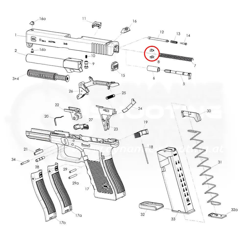 Glock spring plate