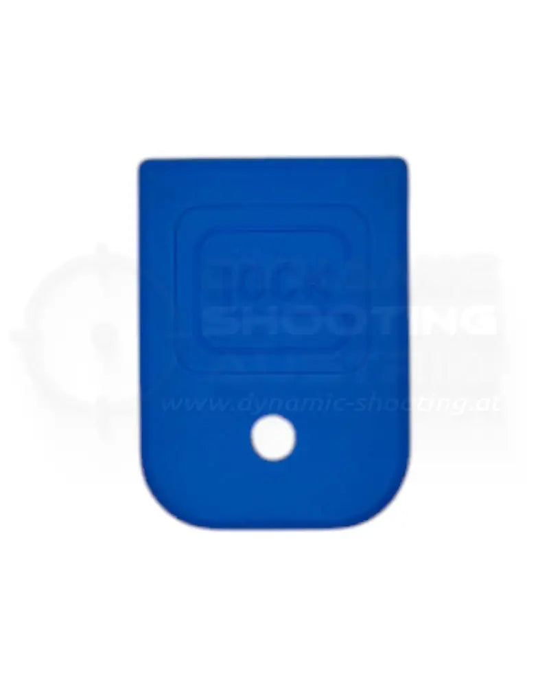 Originaler flacher Glock Kunststoff Magazinboden in Blau