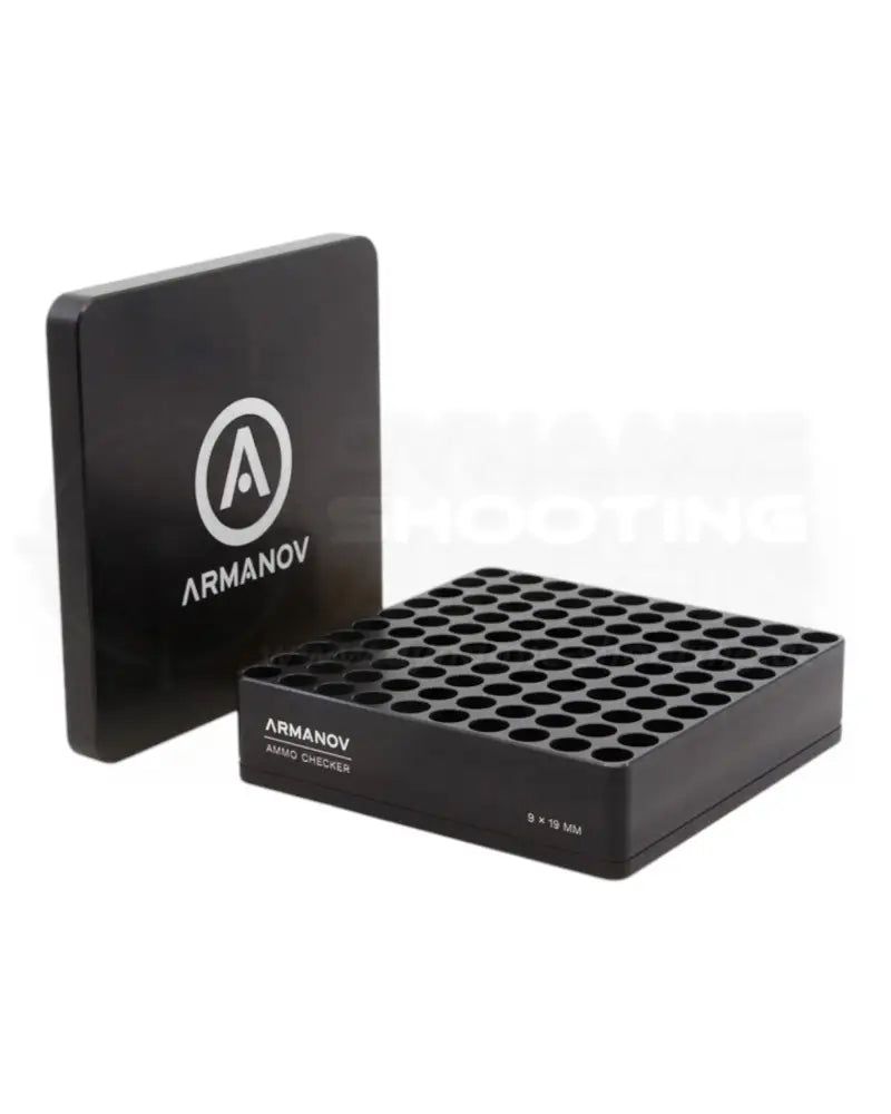 Armanov Patronenlehre Ammo Checker für 100 Patronen mit Flip Cover