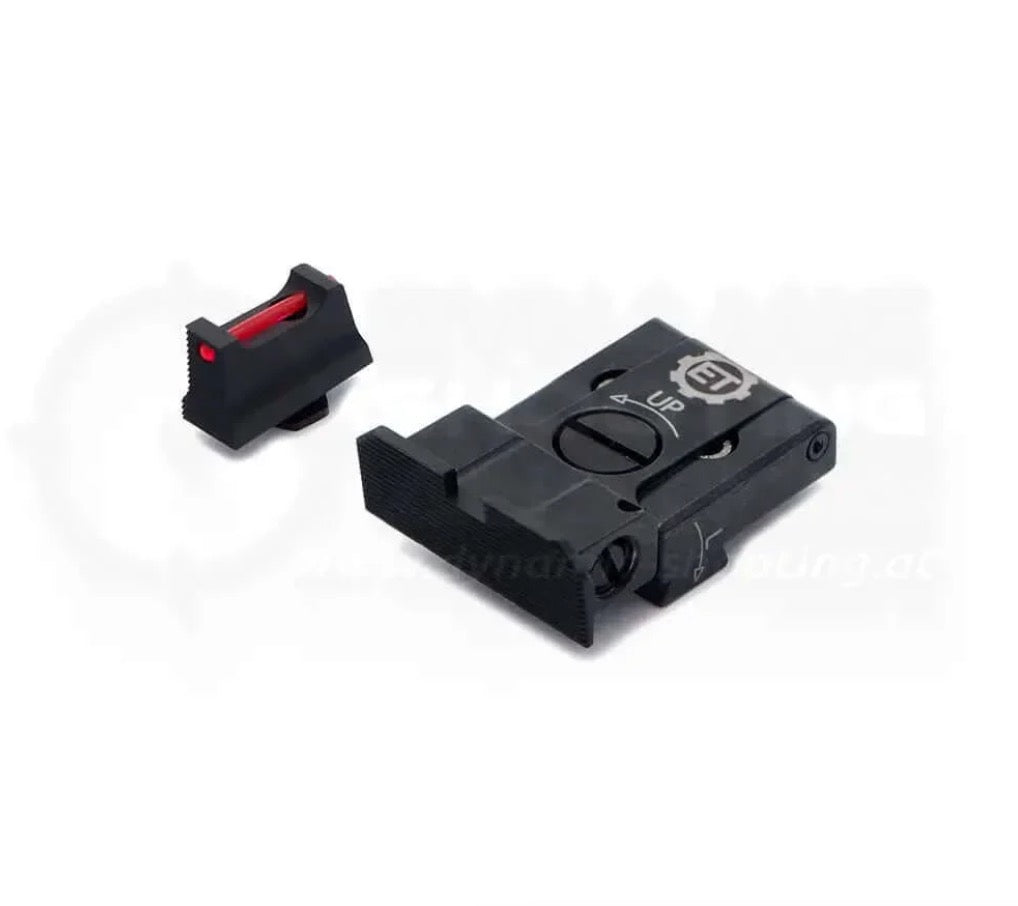Glock Visierungen verstellbar und mit Fiber Optic oder MOS Surpressor Height