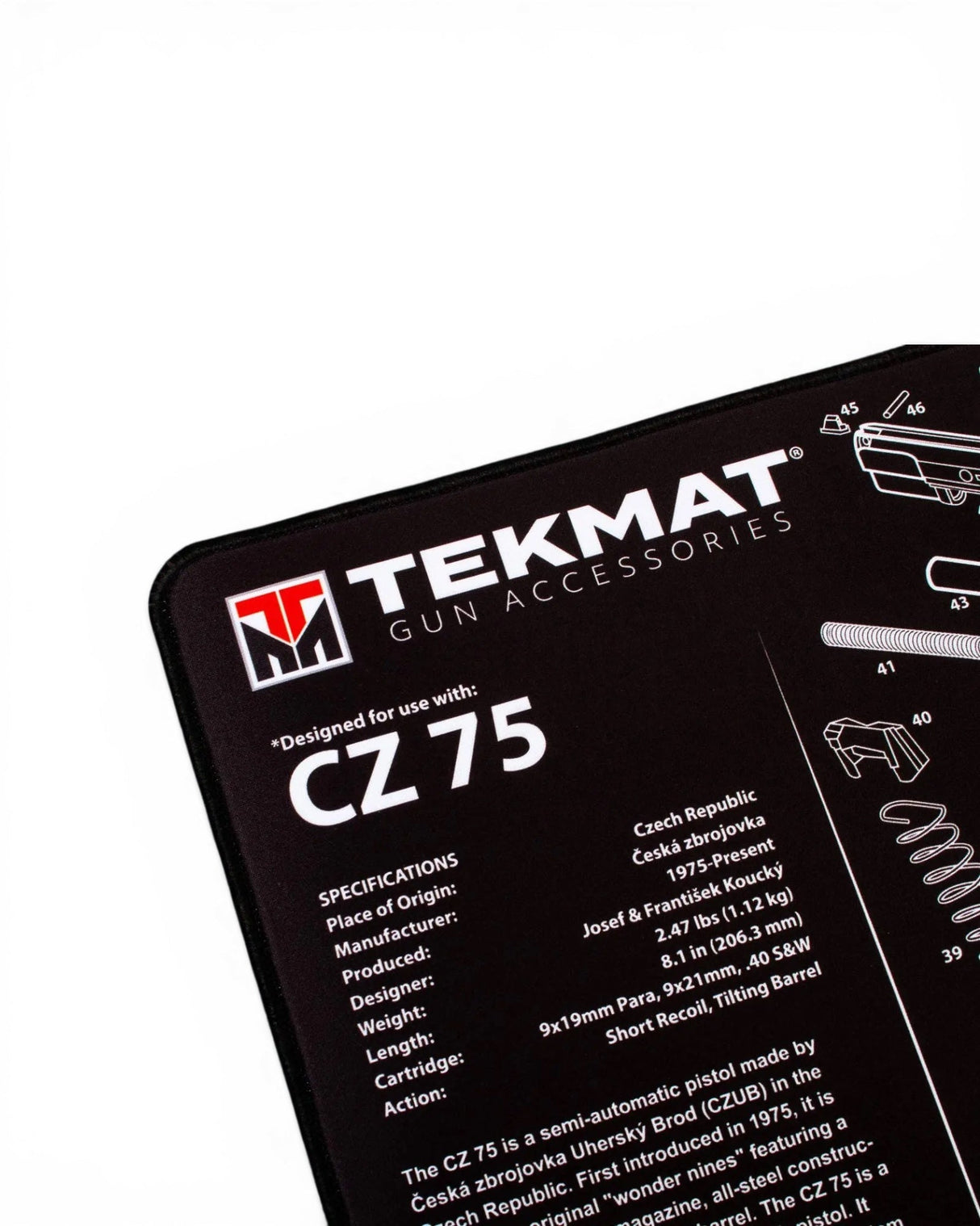 TekMat Ultra 20 Waffenreinigungsmatte CZ 75