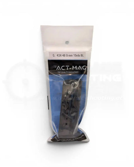 15 Schuss Magazin aus Stahl von ACT-Mag passend für die Glock 43X und Glock 48