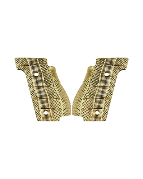 Messing GridLOK Griffschalen, Walther Q5 | Q4 | PDP Compact Steel Frame (Standard) – Raw Brass