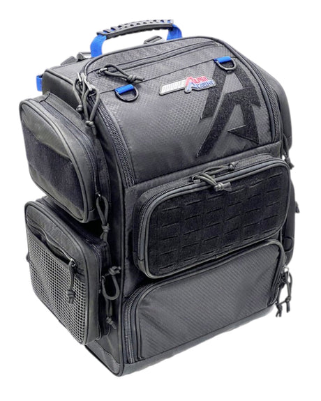 Kompakter IPSC Rucksack "RangePack Pro Gen-2 Medium" von Double Alpha Academy in der Farbe Schwarz