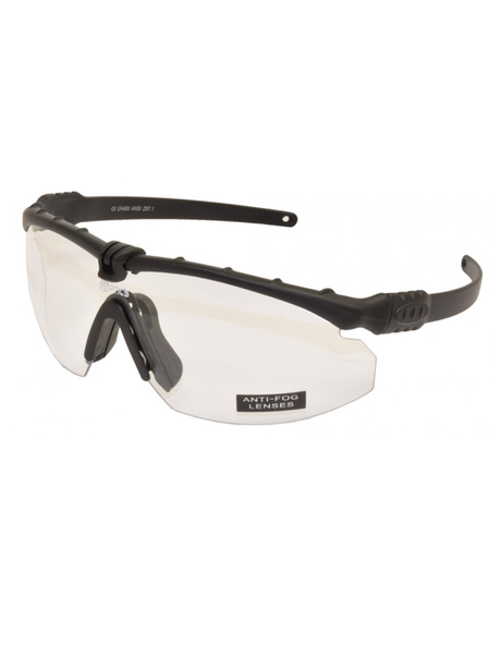 Schussbrille Schießbrille Schutzbrille Double Alpha mit weißem Schutzglas