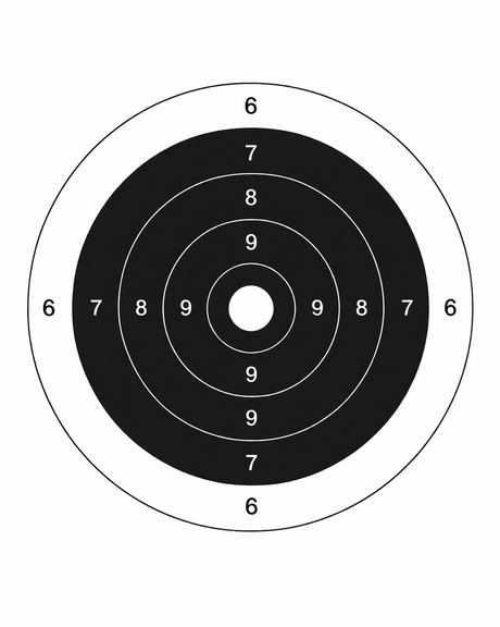 Dynamic Shooting Austria DSA Classic Target Zielscheibe / Einsteckscheibe (26x26cm)