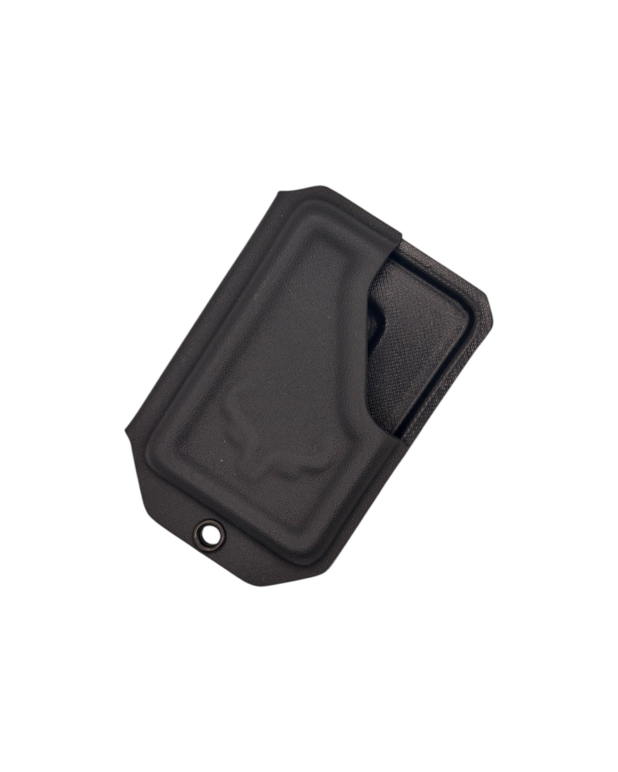 DarkDeer Kydex Ausweishalter mit Gürtelclip in Schwarz – seitliche Ansicht