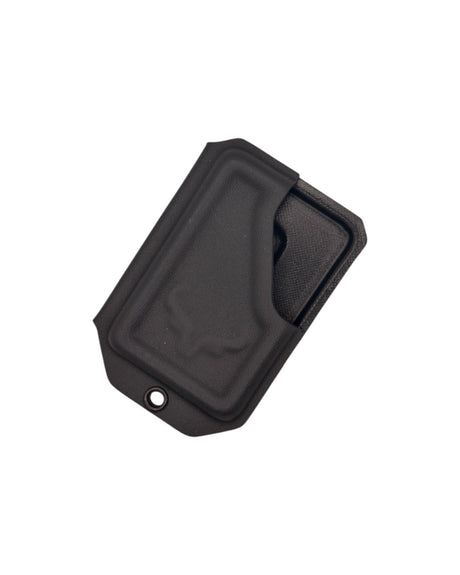 DarkDeer Kydex Ausweishalter mit Gürtelclip in Schwarz – seitliche Ansicht