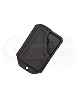 DarkDeer Kydex Ausweishalter mit Gürtelclip in Schwarz – seitliche Ansicht