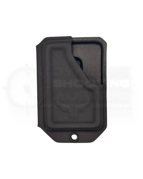 DarkDeer Kydex Ausweishalter in Schwarz – Vorderansicht mit Kartenfach