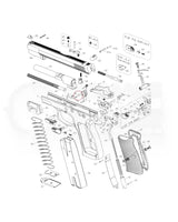Eemann Tech Competition Trigger Pin Floating Stahl Abzugsstift freigestellt in der Explosionszeichnung