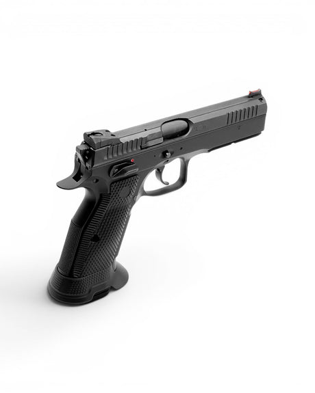 Breite Sicherung mit Daumenauflage für die CZ Shadow 2 für die rechte Seite für Linkshänder