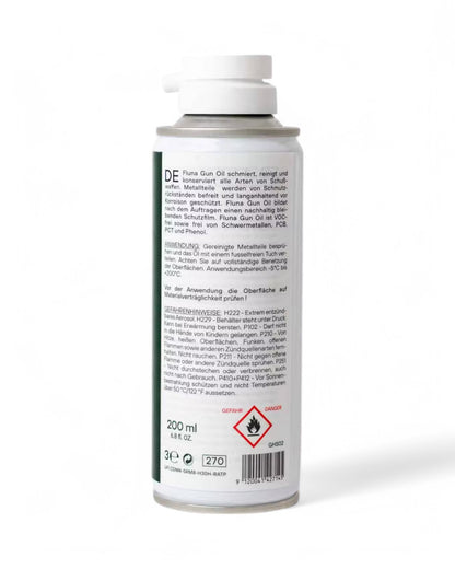 Fluna Tec Gun Oil Aerosol Öl Sprühdose Beschreibung und Inhaltsangabe
