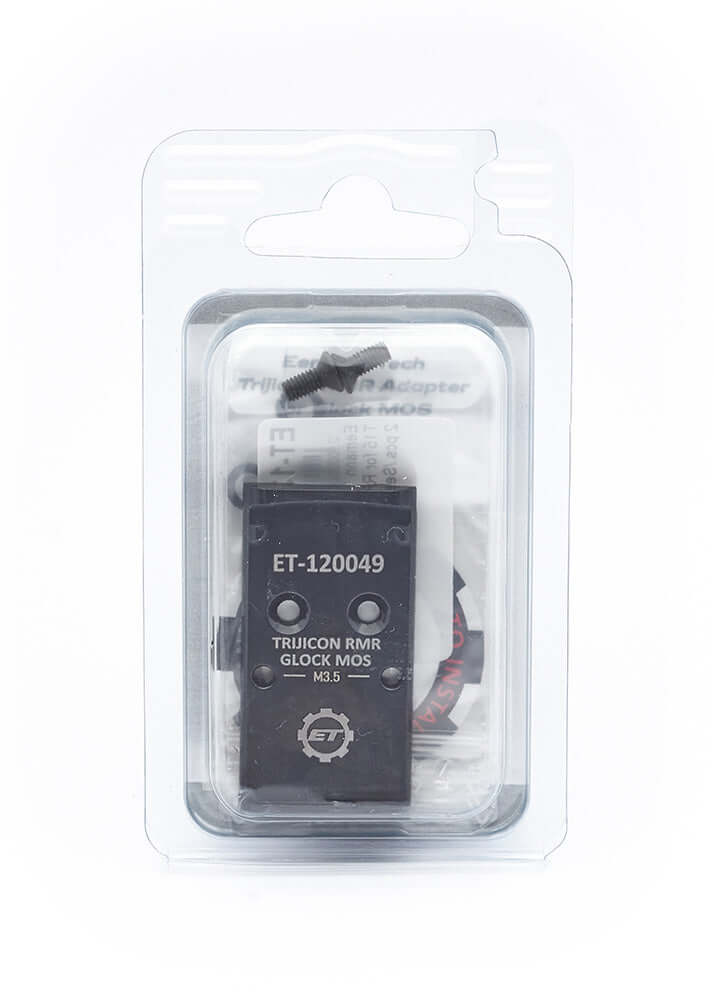 Glock MOS Adapterplatte für das Trijicon RMR in der Eemann Tech Verpackung Rückseite