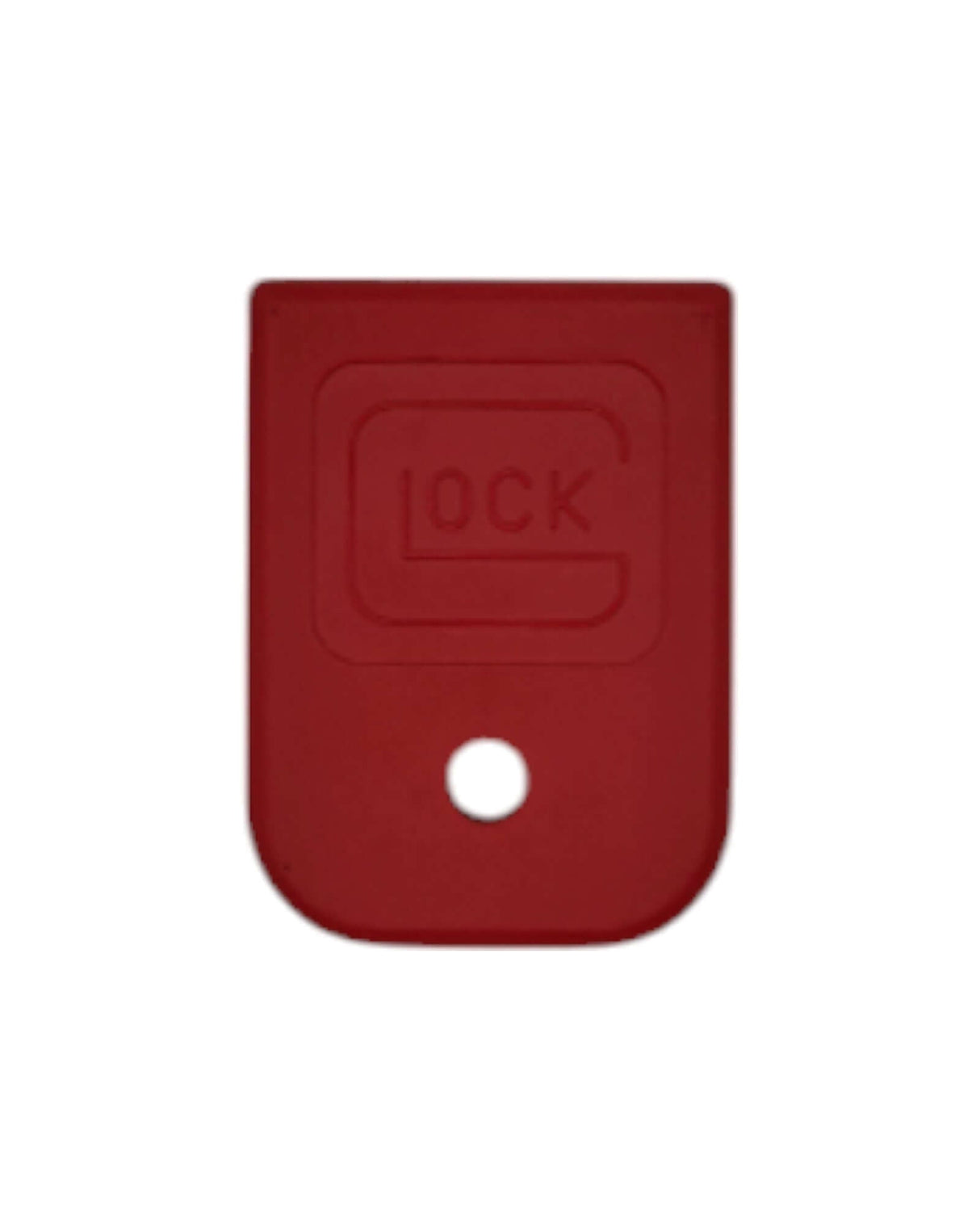 Originaler flacher Glock Kunststoff Magazinboden in Rot