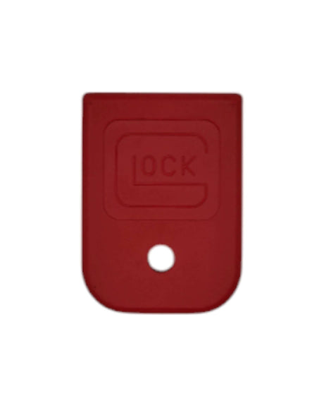 Originaler flacher Glock Kunststoff Magazinboden in Rot