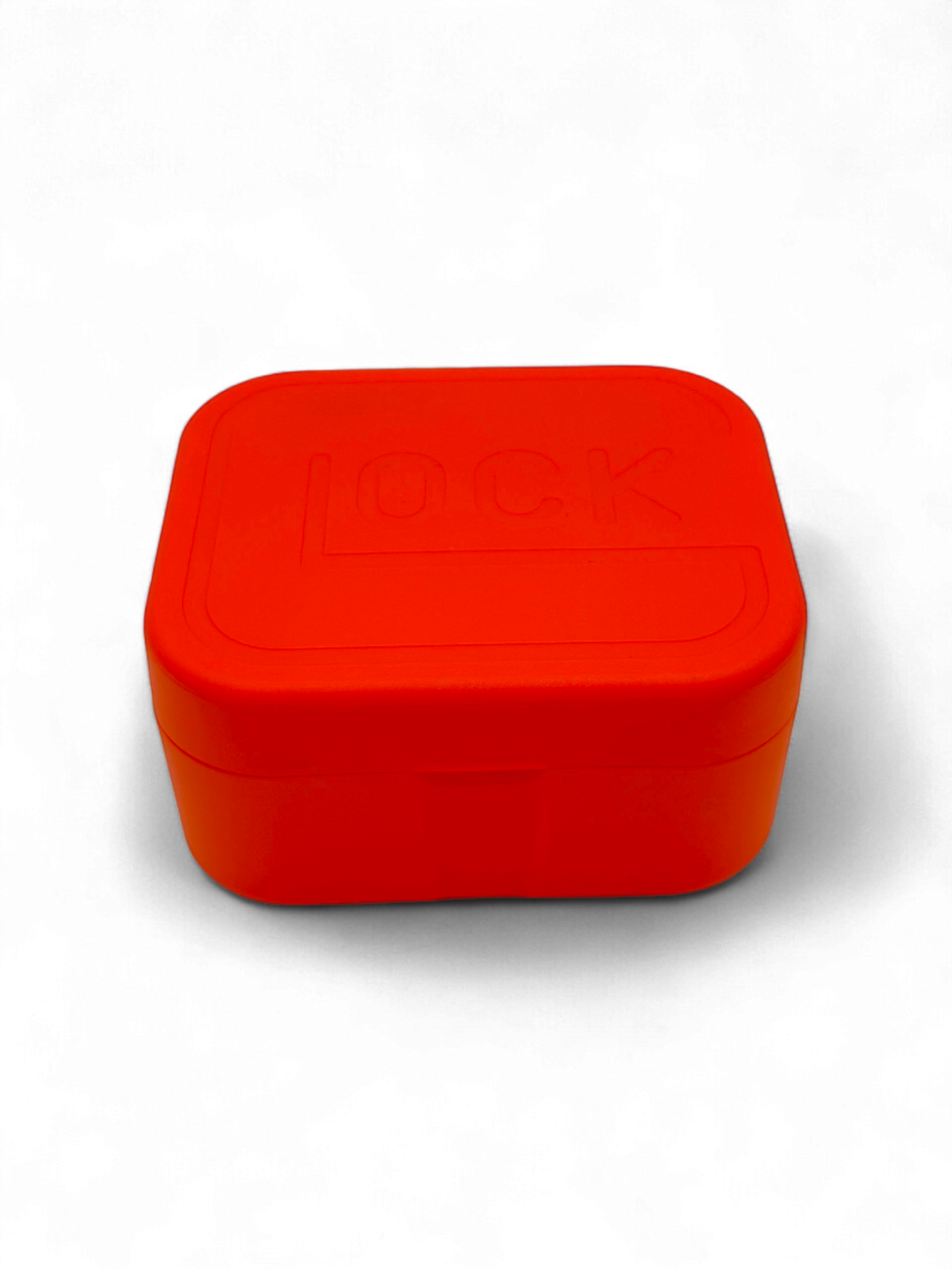Original Glock Uhr Global mit orangem und schwarzem Mesh Band im orangen Glock Case