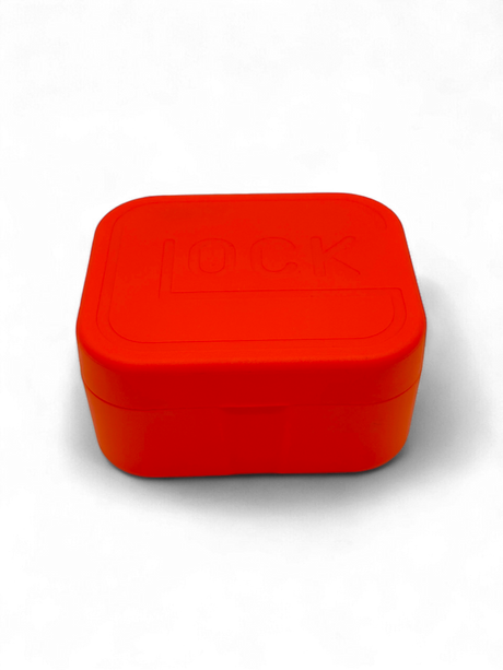 Original Glock Uhr Global mit orangem und schwarzem Mesh Band im orangen Glock Case