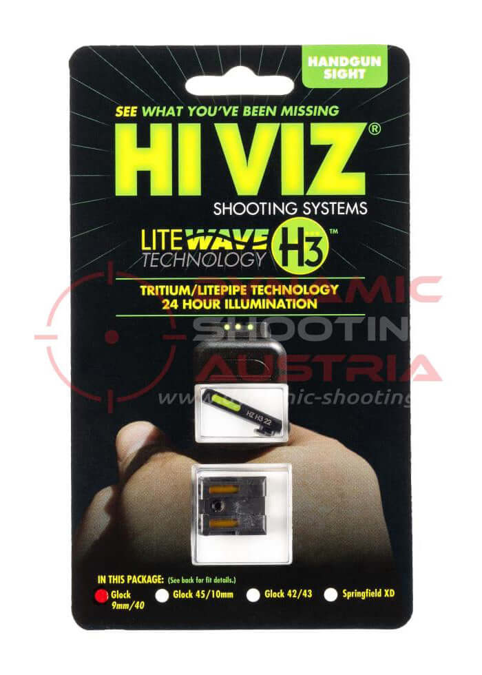 HiViz Glock Tritium Visier Litewave H3