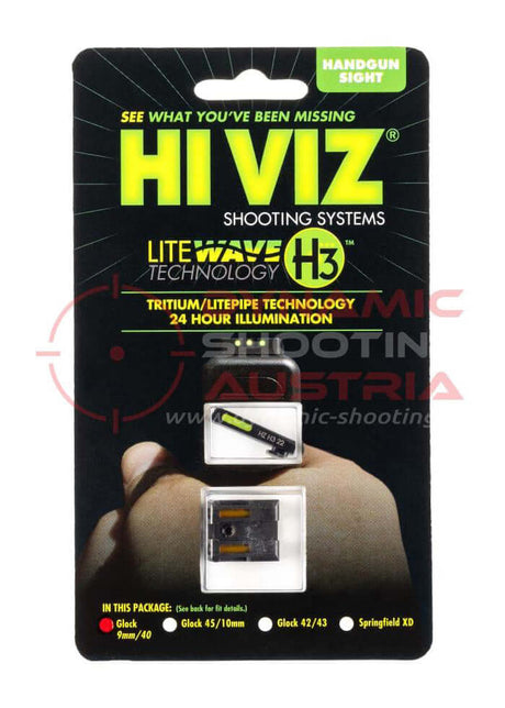 HiViz Glock Tritium Visier Litewave H3