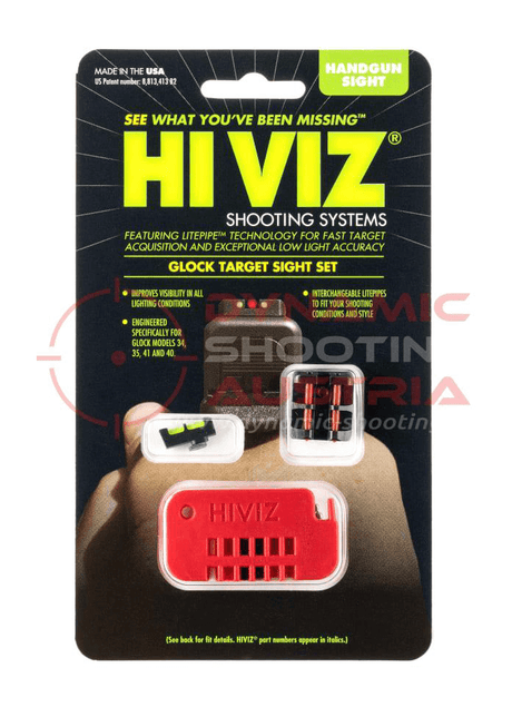 Hiviz Fiber Optic Visierung für Glock Pistolen