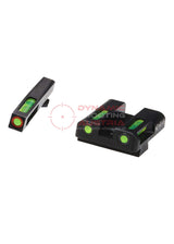 Tritium Visierung Glock von Hiviz mit grünen Leuchtstäben