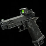 Holosun HS407C X3 Rotpunktvisier Red Dot  montiert auf einer Staccato 2011 Pistole