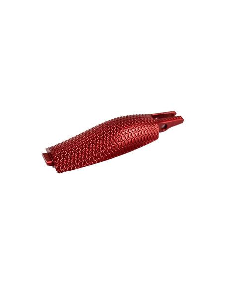 LOK Grips Aluminium Backstrap in Rot eloxiert für Walther PDP Full Size mit CNC-gefräster Hexagonalstruktur