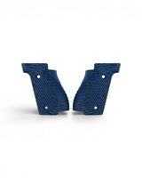 LOK Grips Veloce Griffschalen aus G10 mit rundlicher Palm Swell Kontur für die Walther PDP Steel Frame in Blau Schwarz
