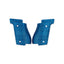 LOK Grips GridLOK Thin Griffschalen aus Aluminium für Walther PDP Steel Frame Full Size in Blau – CNC-gefräste Oberfläche mit GridLOK Muster