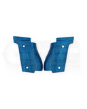 LOK Grips GridLOK Thin Griffschalen aus Aluminium für Walther PDP Steel Frame Full Size in Blau – CNC-gefräste Oberfläche mit GridLOK Muster