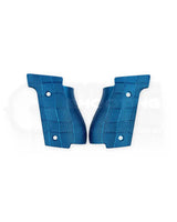 LOK Grips GridLOK Thin Griffschalen aus Aluminium für Walther PDP Steel Frame Full Size in Blau – CNC-gefräste Oberfläche mit GridLOK Muster