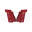 LOK Grips GridLOK Thin Griffschalen aus Aluminium für Walther PDP Steel Frame Full Size in Rot – eloxiertes Aluminium mit Kreuzschraffur
