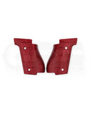 LOK Grips GridLOK Thin Griffschalen aus Aluminium für Walther PDP Steel Frame Full Size in Rot – eloxiertes Aluminium mit Kreuzschraffur