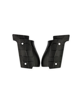 LOK Grips GridLOK Thin Griffschalen aus Aluminium für Walther PDP Steel Frame Full Size in Schwarz – Paar mit aggressiver Kreuzschraffur-Textur