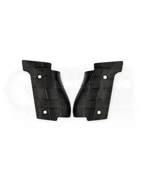 LOK Grips GridLOK Thin Griffschalen aus Aluminium für Walther PDP Steel Frame Full Size in Schwarz – Paar mit aggressiver Kreuzschraffur-Textur