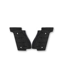 LOK Grips Messing GridLOK Griffschalen für Walther PDP Steel Frame in Black Cerakote — Vorderansicht beider Griffschalen mit schwarzer Cerakote-Beschichtung